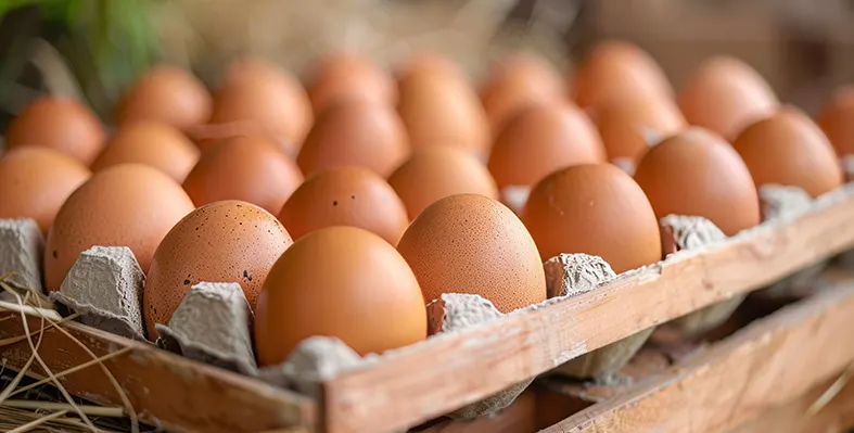 brown eggs in a carton