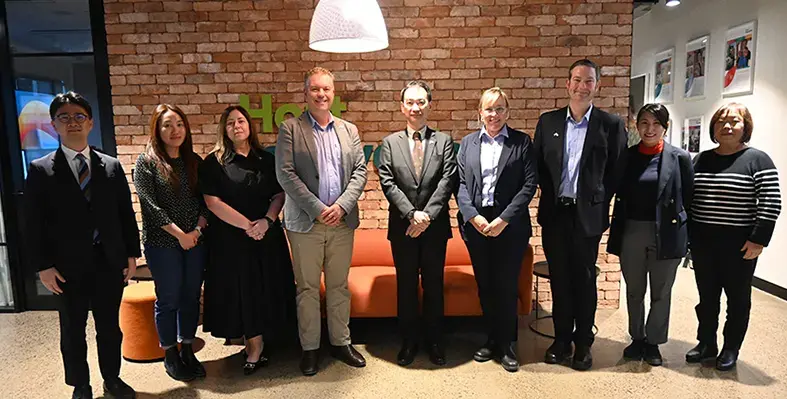 MAFF personalities, including Deputy Director-General Katsuhiro Saka. (Image Credit: Hort Innovation) Image_of_delegates